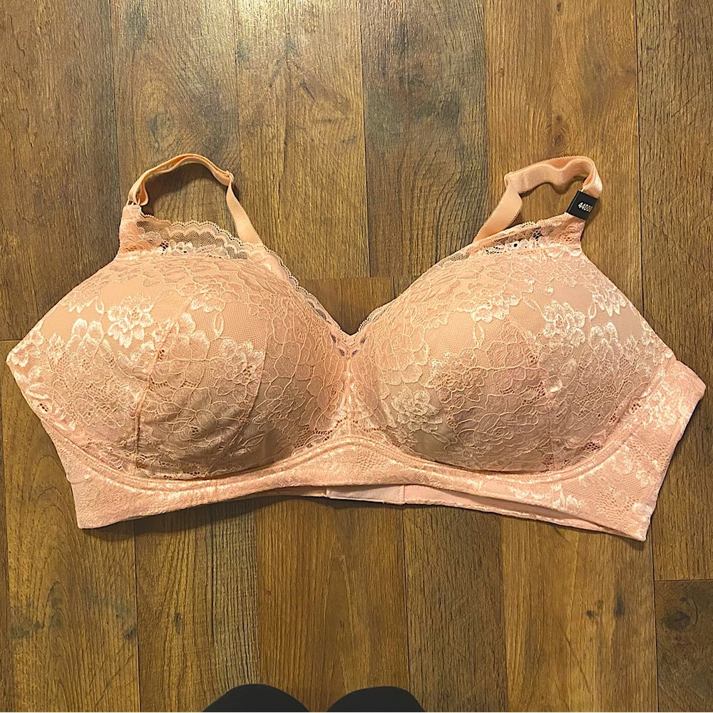 Torrid Curve 44DDD pink lace bra NWT